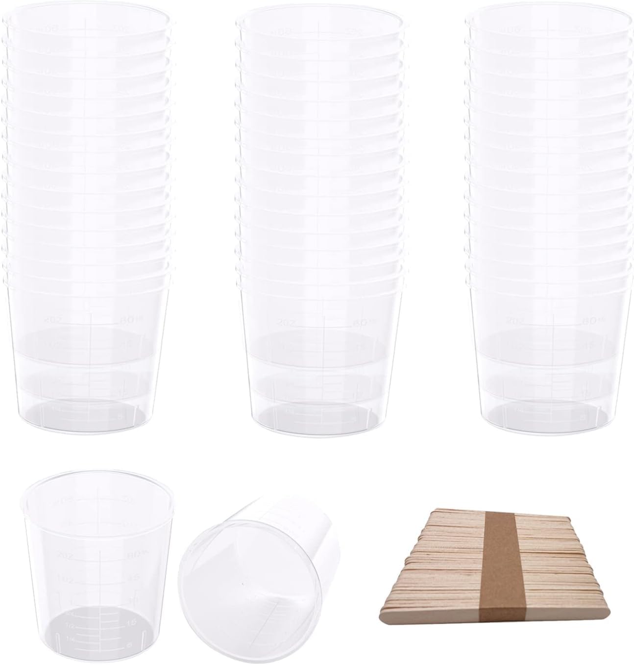 Amazon.com: 30 Pack 2 Ounce Plastic Graduated Cups 60 ml